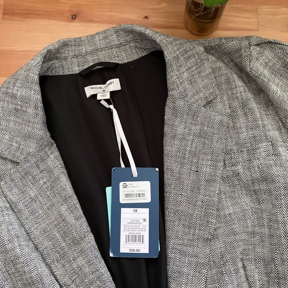 Rachel Comey Versatile Lined Chevron Oversized Tweed Blazer - Picture 6 of 11